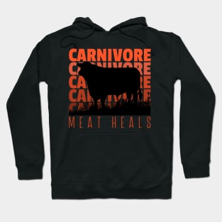 Carnivore Meat Heals Beef Cattle Hoodie